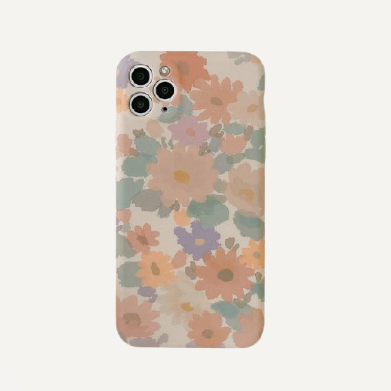 A good all】iPhoneケースレザー ワイルドフラワー耐衝撃 12